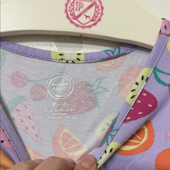 Wonder Nation Purple Fruit Print Kids Dress - Picture 2 of 2